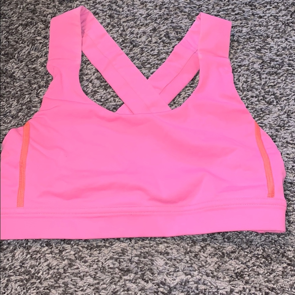 Size 4 pink Lululemon sports bra